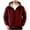 AA-Wine, variant on BiZtdJrK Mens Sherpa Lined Hoodie Jackets Winter Thermal Full Zip Hooded Sweatshirt with Pockets, Wine, XXXL