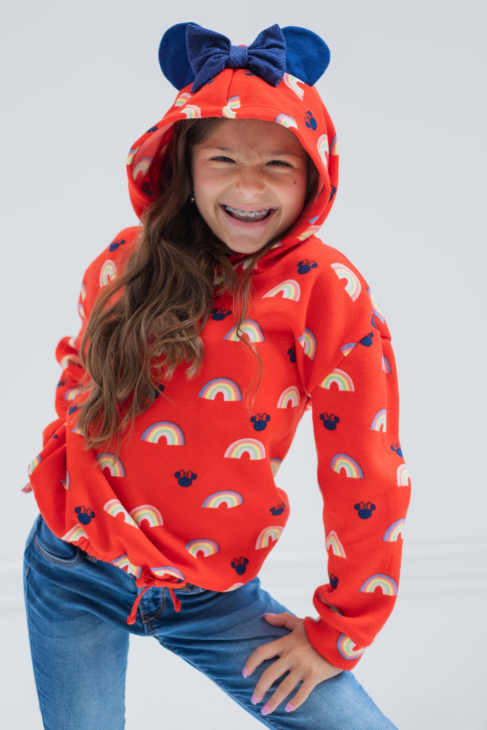 Disney Minnie Mouse Big Girls Pullover Fleece Hoodie T-Shirt and Leggings 3 Piece Outfit Set Infant to Big Kid