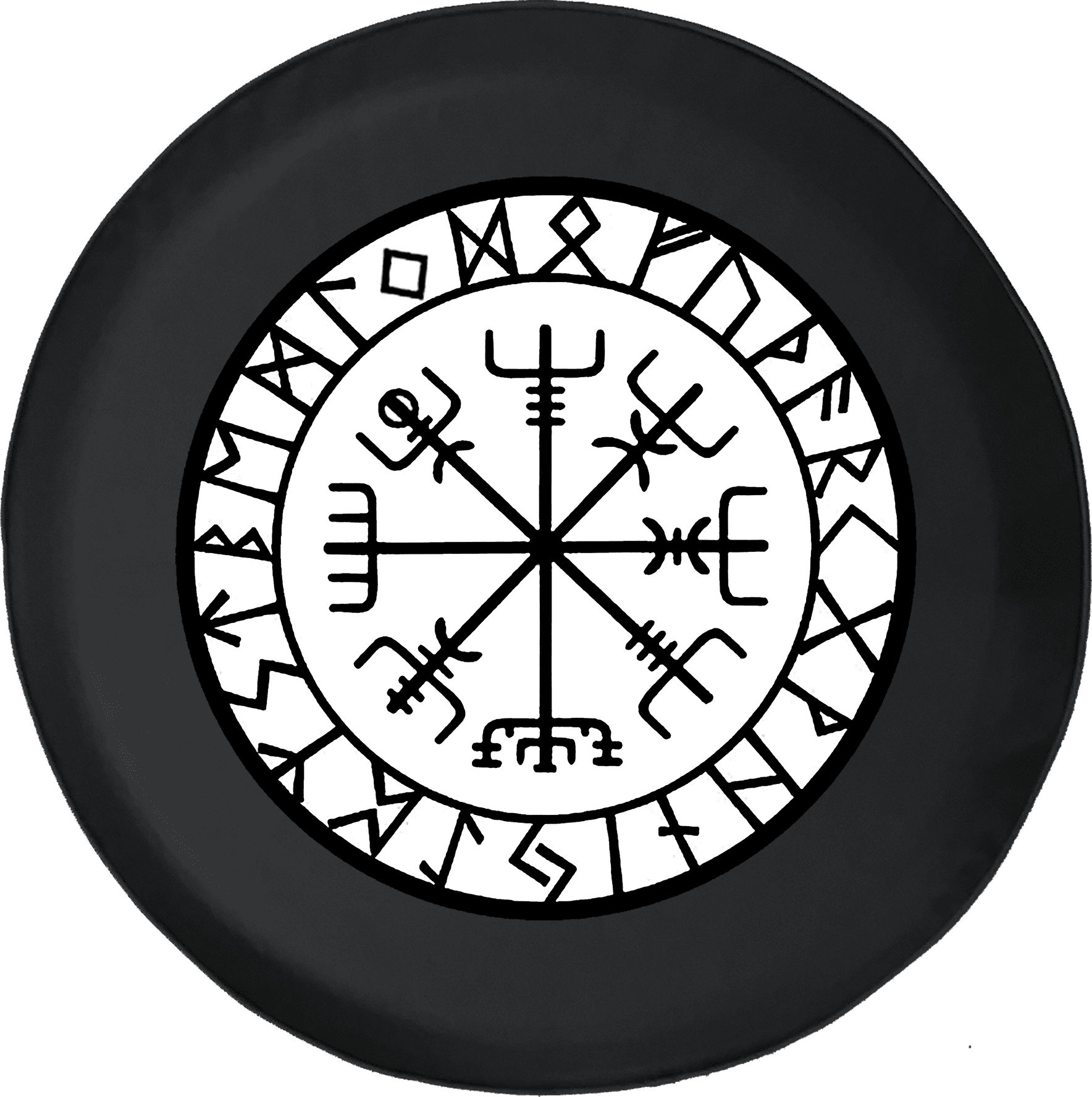 LYMT Odin Thor Viking Norse Wolf Seal Spare Wheel Tire Cover for Trailer RV SUV Truck Travel Trailer Accessories