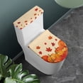 thumbnail image 2 of HELLHERO Maple Leaf Pattern Fits All Toilet Shapes Elastic Bottom Elastic Edge Polyester Toilet Top Cover Hotel Elastic Installation Easy to Clean 17x21 Inches, 2 of 8