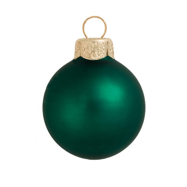 Matte Emerald Green Glass Ball Christmas Ornament 7" (180mm) Walmart