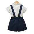 thumbnail image 3 of Gvmfive Infant Baby Boys Short Sleeve Tops Suspender Pants Clothes Outfits Set 3-6 Months, 3 of 8