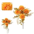 thumbnail image 2 of Artificial Chrysanthemums Silk Fall Flower, Fake Flowers Ball Flower Bouquet for Autumn Wedding Table Centerpieces Vase Floral Arrangement Front Porch Thanksgiving Cemetery Indoor Outdoor Decor, 2 of 4