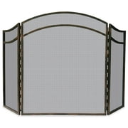 Angle View: UniFlame 3 Fold Antique Rust Screen S-1692