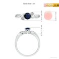 thumbnail image 6 of ANGARA Natural Sapphire and Diamond Twisted Vine Ring in 14K White Gold for Women (Size-5mm) | September Birthstone, Birthday, Anniversary, Jewelry Gift for Women | Natural Blue Sapphire Ring, 6 of 10