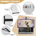 thumbnail image 6 of Renewold Toaster Oven Protector Washable Dustproof Convection Oven Air Fryer Protective Case Polyester Small Appliance Cover Home Decoration, 20.5 x 16.5 x 10 Inches, Hummingbird Hydrangea Violet, 6 of 7