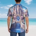 thumbnail image 3 of Lsque Majestic Fantasy Castle pattern Hawaiian Shirt for Men, Unisex Summer Beach Casual Short Sleeve Button Down Shirts-Large, 3 of 9