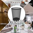 thumbnail image 5 of Un juego de 2 botes de basura para el hogar sin tapa Gran hotel creativo Gran capacidad Hierro Piso de almacenamiento simple Bote de basura simple de usos múltiples - Negro, 5 of 5