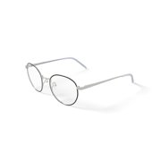 Bio Eyes Men's BE140 Palm Round Prescription Eyeglasses with Case, Black Silver