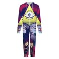 thumbnail image 4 of Gravity Falls Men's Hooded Jumpsuit - Zip Up One Piece Pajamas Soft Cozy Winter Warm Plush Loungewear, 4 of 8