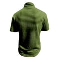 thumbnail image 3 of DDAPJ pyju Big and Tall Polo Shirts for Men Short Sleeve Waffle Knit Golf Polo Shirt Quarter Zip Polo Shirt Summer Casual Athletic Collared T-shirt Army Green L, 3 of 9