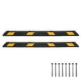 thumbnail image 1 of EDTara Heavy-Duty 72-Inch Rubber Wheel Stop, Reflective Yellow Markings, Parking Curb for Garage, Driveway, or Commercial Spaces, 1 of 8