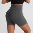 thumbnail image 4 of Mnuaqn Workout Gym Shorts Women, High Waisted Seamless Butt Lifting Scrunch Butt Sports Shorts (Grey, M), 4 of 5