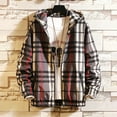 thumbnail image 2 of Casual Mens Jacket Plaid Sports Checkered Long-Sleeved Hooded Fall And Winter Coats 2025, 2 of 8