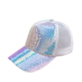 thumbnail image 4 of Gorra de béisbol de malla con lentejuelas de colores para mujer, gorra de béisbol de calle de moda, gorra de sol de verano transpirable de malla para primavera y otoño, 4 of 6