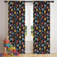 thumbnail image 5 of Blackout Kids Curtains,Black Colorful Skull Bone Pattern Childrens Insulated Curtains Set Of 2,Bedroom Essentials,Toddler Room Decor 42x84in(106x213cm), 5 of 5