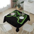 thumbnail image 6 of Green Game Controller Table Cloth Waterproof Tablecloths, Modern Art Gaming Handheld Black Tablecloth Dining Table Cover for Kitchen Party Tabletop Outdoor, Square Tablecloth 60x60 Inch, 6 of 9