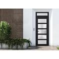 thumbnail image 6 of Front Exterior Prehung Metal-Plastic Door Frosted Glass / Manux 8002 Matte Black / Top Window / Office Commercial and Residential Doors Entrance Patio Garage 36" x 94" Right-hand Inswing, 6 of 6