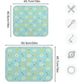 thumbnail image 3 of Daisy Flower Kitchen Dish Drying Mat, 16'' x 18'' Super Absorbent Dish Drying Mat for Kitchen, Sink, Dining Table, 3 of 7