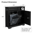 thumbnail image 6 of Veanerwood Double Tilt Out Trash Can Cabinet for 20 Gallon Garbage Can, Black, 6 of 8