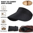 thumbnail image 5 of PENGXIANG Summer Breathable Sunshade Beach Hat Lady's Straw Hat With Velcro Cool Adult Sun Protection Folding Wide Brim Sun Cap, 5 of 6