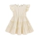thumbnail image 1 of Vestido YOUNGER TREE para niños pequeños con volantes, manga con volantes, color beige, 18 a 24 meses, 1 of 5