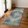 thumbnail image 6 of Addison Rugs Mayfield Premium Machine Washable Traditional Global Green Runner Rug, 2'3" x 7'6", 6 of 6