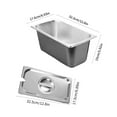 thumbnail image 5 of Multipurpose Stainless Steel 1/3 Size Pan With Lid Dishwashing Utility Prep Tub For Efficient Kitchen Organization, 5 of 14