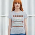 thumbnail image 3 of Tee Hunt I Paused My Game to Be Here Funny Gamer ChristmasWomen's T-Shirt Ugly Sweater Theme Xmas Party Gaming Console Nerd, Gray, X-Large, 3 of 5