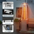 thumbnail image 3 of Kullavik 8 Pieces Outdoor Patio Furniture Set with with 48000 BTU Outdoor Pyramid Patio Heater,PE Wicker Rattan Sectional Sofa Patio Conversation Sets,Red, 3 of 7