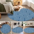 thumbnail image 5 of Round Rug 4Ft Washable Non-Slip, Navy Blue Ombre Circle Area Rugs for Living Room Bedroom, Farmhouse Stripes Modern Abstract Art Indoor Floor Mats Carpet Runner for Home Decor Aesthetic, 5 of 8