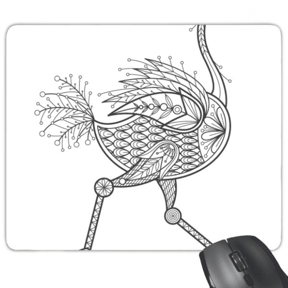 Bird Paint Running Long Mouse Pad Non-Slip Rubber Mousepad Game Office
