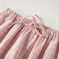 thumbnail image 4 of Women's Cotton Muslin Pajama Pants - Summer Spring Checkered Loose Full Length Sleep Pants, 4 of 9
