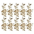 thumbnail image 2 of AMLESO 10Pieces Alloy Crystal Flower Leaves Flatback Buttons for Wedding Decoration, 2 of 8