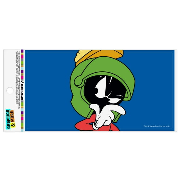 Looney Tunes Marvin The Martian Automotive Car Refrigerator Locker Vinyl Magnet