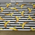 thumbnail image 6 of Ambesonne Indie Place Mats Set of 4, Stripes Tropical Bananas, Standard Size, Black White Yellow, 6 of 6