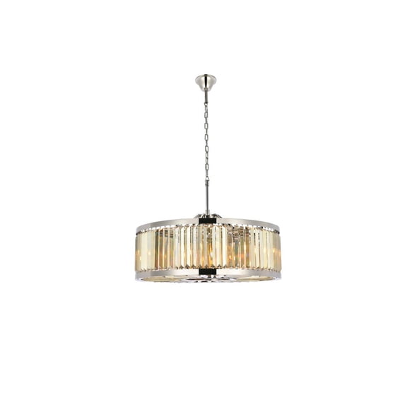 Urban Classic Chelsea 10-Light Metal Royal Cut Chandelier - Polished Nickel