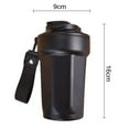 thumbnail image 5 of 450ML Coffee Cup with Wrist Strap Leakproof Stainless Steel Insulated Travel Double Wall Vacuum Coffee Mug Coffee Tumbler Hot And Cold Drinks Bottle, 5 of 7