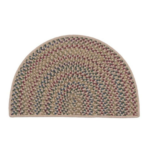 Colonial Mills Rug IC90A018X030 Rustic Braided Kitchen Slice Linen 1