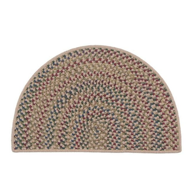 Colonial Mills Rug IC90A018X030 Rustic Braided Kitchen Slice Linen - 1 ft. 6 in. x 2 ft. 6 in.