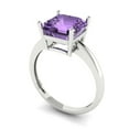 thumbnail image 2 of 2.5 ctw Solitaire Anniversary Ring for Women | Asscher Cut Simulated Alexandrite | Hyperallergenic Solid 18K White Gold, 2 of 5