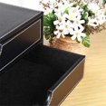 thumbnail image 4 of Leather Desk Organizer with 3 Drawers, Executive Office Supplies Desktop Filing A4 File Cabinet/Holder, Stackable Storage Box for Jewelry/Bill/Paper/Documents/Makeup Home Decor Accessories(Black), 4 of 7