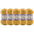 thumbnail image 1 of ESTAMBRE VELLUTO ALIZE TIPO CHENILLE CON 5 PZAS DE 100GRS C/U MISMO COLOR, 1 of 4