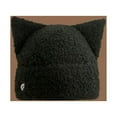 thumbnail image 2 of Idoravan Beanie Hats for Women Winter, Winter Knitted Hats Fashion Cold Hat Cute Outdoor Warmth Thick Woolen Hats Black, 2 of 2
