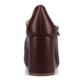 thumbnail image 4 of Journee Womens Talani T-strap Stacked Heel Almond Toe Comfort Dress Pumps, 4 of 9