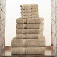 thumbnail image 2 of Superior 800 GSM Egyptian Cotton 4-Piece Hand Towel Set, Soft Ultra Absorbent Towels, Navy Blue, 2 of 9