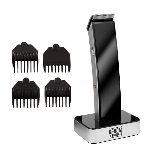 Recortadora Recargable CHARGEWORX Negro con Indicador LED y Base de Carga para Hombre
