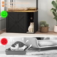 thumbnail image 3 of MAROUTE 55"H Cat Litter Box Enclosure, Hidden Wooden Litter Box Furniture, Indoor Privacy Cat House Cabinet, Decorative Pet Shelter for Large Cats and Multi-Cat Household, 3 of 6