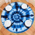 thumbnail image 2 of Blue White Tie Dye Spiral Pattern Round Fitted Tablecloth with Elastic Edge,Dining Table Cover Waterproof,Outdoor Round Tablecloth for Camping,Dining,Indoor and Outdoor, 2 of 7