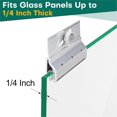 thumbnail image 1 of Ensemble de 4 Rouleaux de Support Supérieur de Porte de Douche Sans Cadre, Roue à Roulement à Billes 3/4 Pouces, Aluminium Réglable avec Vinyle de Vitrage, 1 of 5